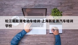 松江新能源电动车培训-上海新能源汽车培训学校